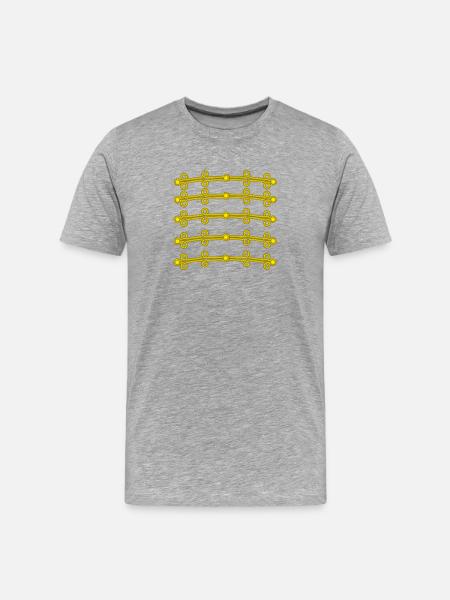 Napoleon Design - Männer Premium Bio T-Shirt - Grau meliert