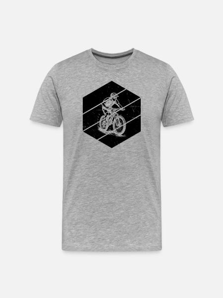 Cool mountain bike inspiration - Men's Premium Organic T-Shirt - heather grey