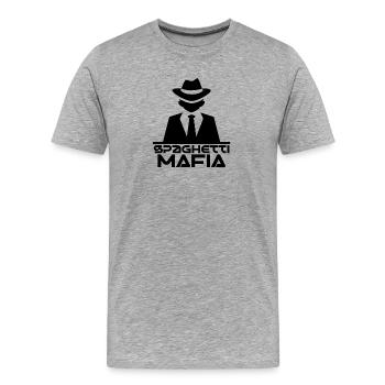 Spaghetti Mafia - Männer Premium Bio T-Shirt - Grau meliert - Vorne - Damien (186cm)