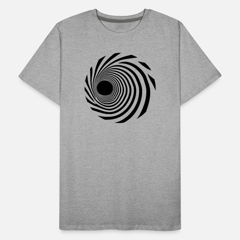 Spiral Void Pattern Men's Premium Organic T-Shirt