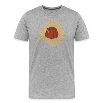 Conception de gâteau Sun Bundt - T-shirt bio Premium Homme - gris chiné - Devant - Damien (186cm)
