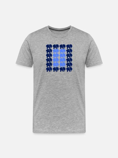Elephant - Men's Premium Organic T-Shirt - heather grey