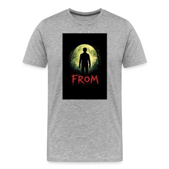 Ombre au clair de lune - T-shirt bio Premium Homme - gris chiné - Devant - Damien (186cm)