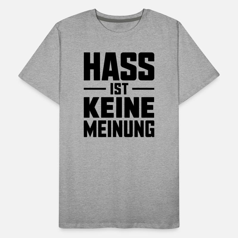 Hate is not an opinion - Antifa Tee Men's Premium Organic T-Shirt
