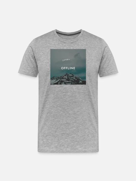 Offline in the mountains - Men's Premium Organic T-Shirt - heather grey