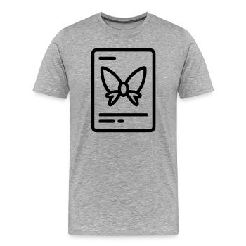 Collectible Game Card - Men's Premium Organic T-Shirt - heather grey - Front - Damien (186cm)