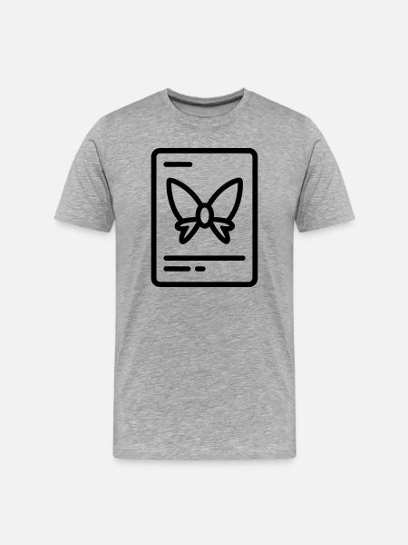 Collectible Game Card - Men's Premium Organic T-Shirt - heather grey