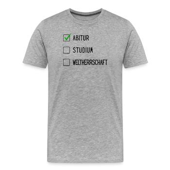 ABI - Männer Premium Bio T-Shirt - Grau meliert - Vorne - Damien (186cm)