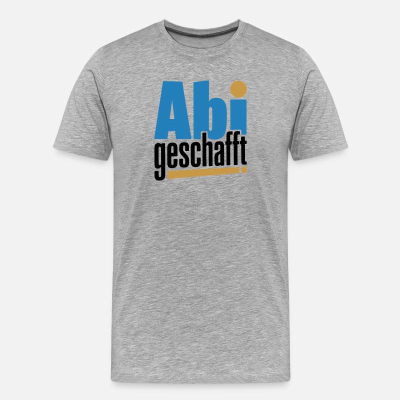 Abi Design - Männer Premium Bio T-Shirt - Grau meliert