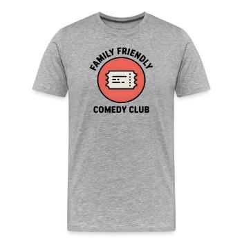 Amateurs d’humour familial de clubs de comédie - T-shirt bio Premium Homme - gris chiné - Devant - Damien (186cm)