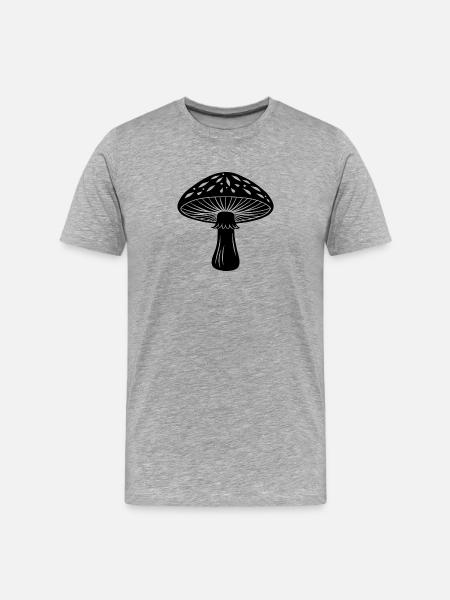 champignon - T-shirt bio Premium Homme - gris chiné