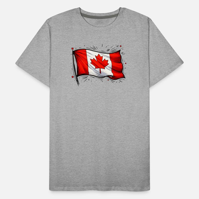 Drapeau du Canada T-shirt bio Premium Homme