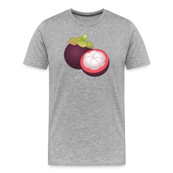 Mangosteen Pop Art - Men's Premium Organic T-Shirt - heather grey - Front - Damien (186cm)