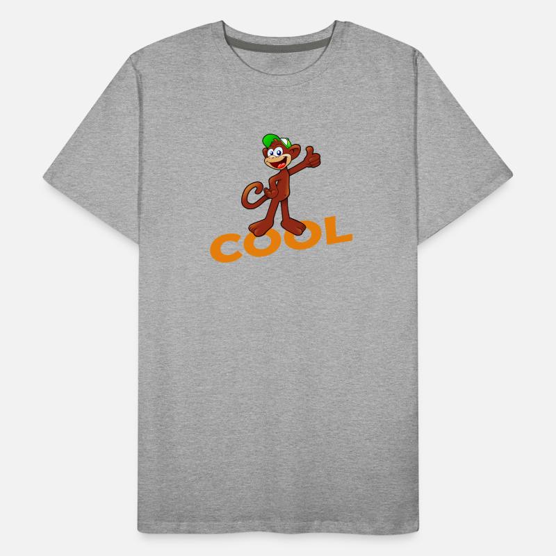 COOL MONKEY Männer Premium Bio T-Shirt