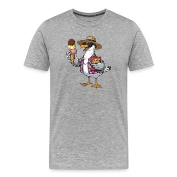 Boulderer Colorsplash Boulder Bouldern - Männer Premium Bio T-Shirt - Grau meliert - Vorne - Damien (186cm)