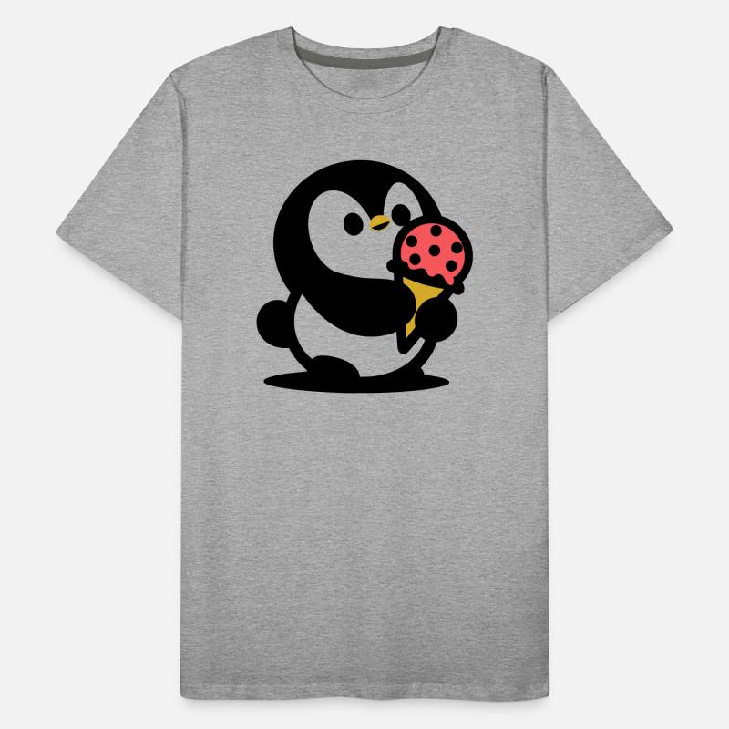 Kleiner Pinguin mit Eis Men's Premium Organic T-Shirt