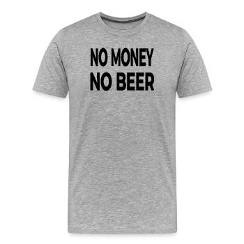 Bier - Männer Premium Bio T-Shirt - Grau meliert - Vorne - Damien (186cm)