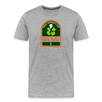 SAINT PATRICK'S DAY - T-shirt bio Premium Homme - gris chiné - Devant - Damien (186cm)