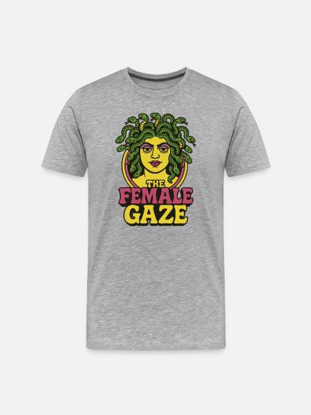 Méduse : Le Regard Féminin - T-shirt bio Premium Homme - gris chiné