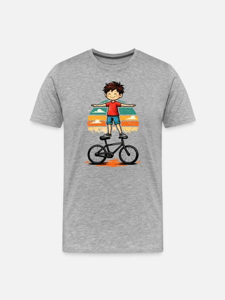 Kunstrad, Kunstradfahren, Hallenradsport - Männer Premium Bio T-Shirt - Grau meliert