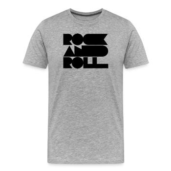 Rock'n'Roll-Logo-Design - Männer Premium Bio T-Shirt - Grau meliert - Vorne - Damien (186cm)