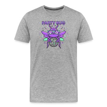 Party Bug - Disco Fieber - Männer Premium Bio T-Shirt - Grau meliert - Vorne - Damien (186cm)