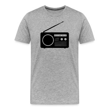 Retro-Radio Design - Männer Premium Bio T-Shirt - Grau meliert - Vorne - Damien (186cm)