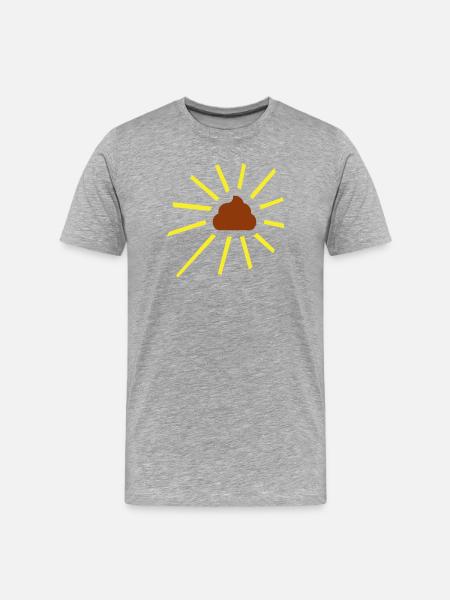 Poop seems - Men's Premium Organic T-Shirt - heather grey