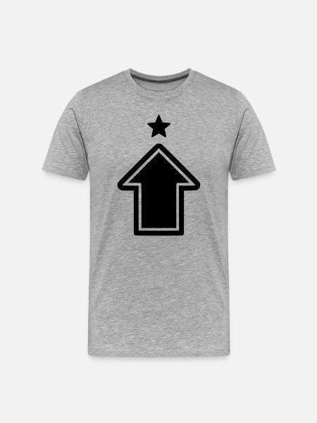 Arrow Rise Icon - Men's Premium Organic T-Shirt - heather grey