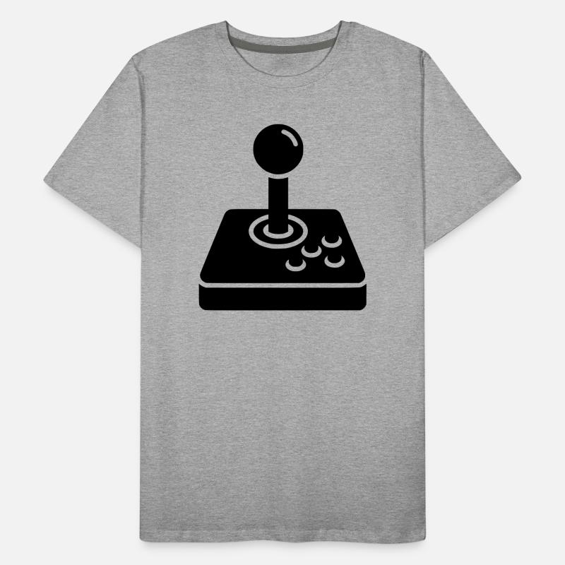 Icône d’arcade rétro joystick T-shirt bio Premium Homme