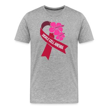 Sickle cell anemia - Men's Premium Organic T-Shirt - heather grey - Front - Damien (186cm)