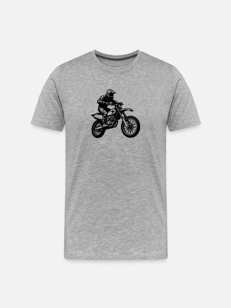 Motocross rider - Men's Premium Organic T-Shirt - heather grey
