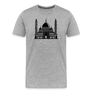 Mosquée - T-shirt bio Premium Homme - gris chiné - Devant - Damien (186cm)