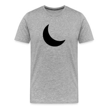 lune - T-shirt bio Premium Homme - gris chiné - Devant - Damien (186cm)