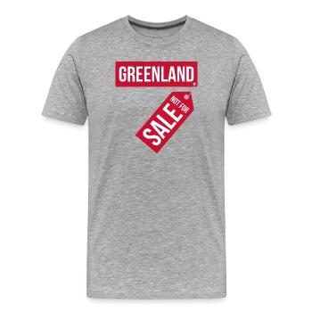 GREENLAND NOT FOR SALE - Men's Premium Organic T-Shirt - heather grey - Front - Damien (186cm)