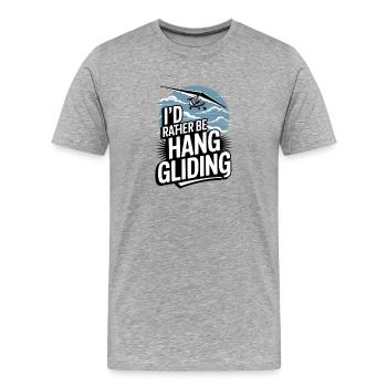 Drachenflieger Hängegleiter Luftsport Enthusiasten - Männer Premium Bio T-Shirt - Grau meliert - Vorne - Damien (186cm)