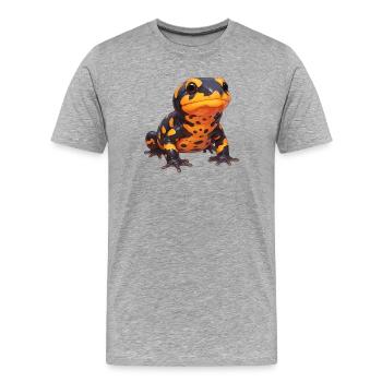 Fire Salamander Salamander - Men's Premium Organic T-Shirt - heather grey - Front - Damien (186cm)
