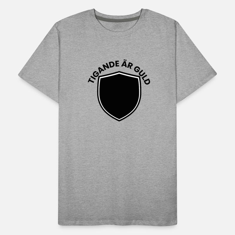 Schildemblem mit gebogenem Text Männer Premium Bio T-Shirt