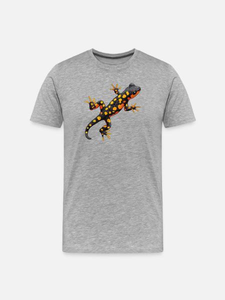 Fire Salamander Salamander - Men's Premium Organic T-Shirt - heather grey