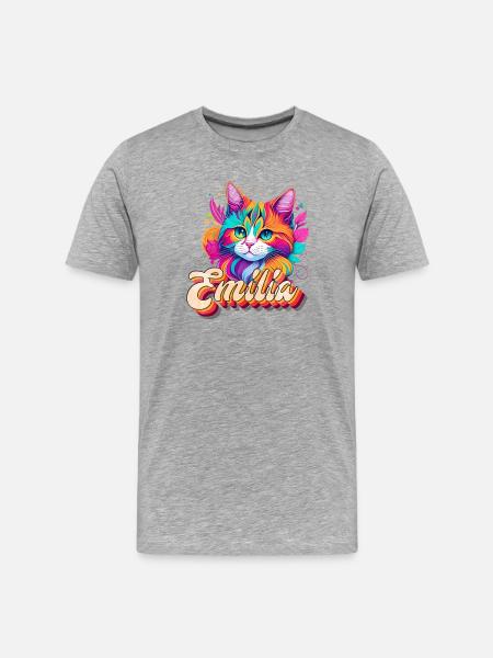 Emilia, maiden name, favorite name - Men's Premium Organic T-Shirt - heather grey