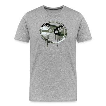 camouflage gaming - Männer Premium Bio T-Shirt - Grau meliert - Vorne - Damien (186cm)