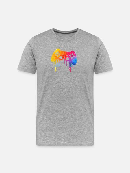 Joueurs - T-shirt bio Premium Homme - gris chiné
