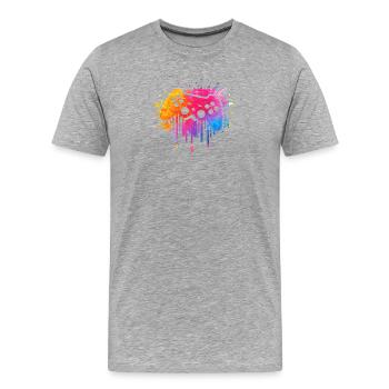 Jeu - T-shirt bio Premium Homme - gris chiné - Devant - Damien (186cm)