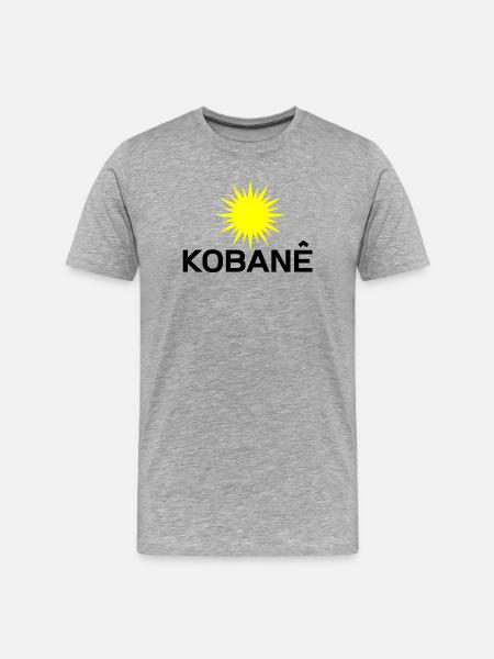 Kobane_Kurdistan_Sonne - Men's Premium Organic T-Shirt - heather grey