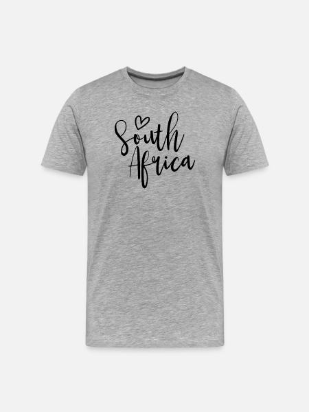 Sydafrika Heart Women's Love Sydafrika - Herre Premium T-shirt økologisk - grå meleret