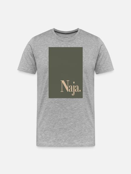 Modern minimal poster – well. - Men's Premium Organic T-Shirt - heather grey