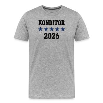 Métier de confiseur Confiserie Emploi Travail de boulanger - T-shirt bio Premium Homme - gris chiné - Devant - Damien (186cm)