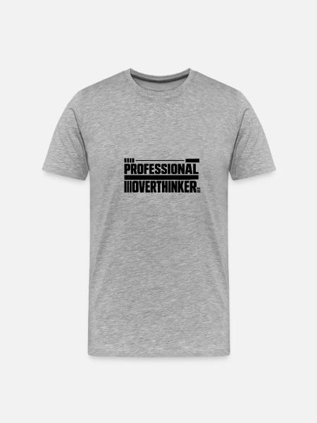 Introvert Professional Overthinker - Men's Premium Organic T-Shirt - heather grey