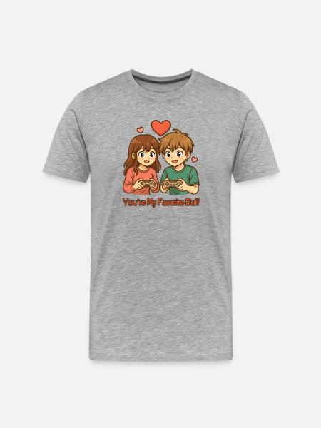 Dein Lieblingspartner - Männer Premium Bio T-Shirt - Grau meliert