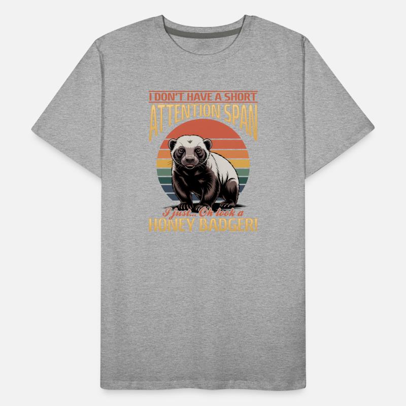 Blaireau drôle T-shirt bio Premium Homme